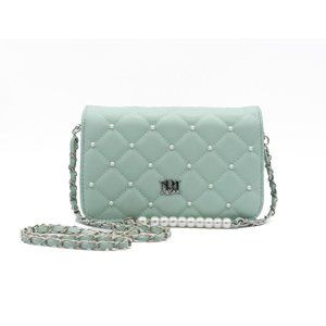 Badgley Mischka Diamond Quilted Flap Bag (Mint Green) NWT
